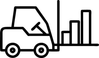 Forklift and a financial report symbolizing inventory performance in double exposure with copy space. concept as A forklift blended with a financial report repre vector