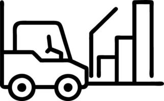 Forklift and a financial report symbolizing inventory performance in double exposure with copy space. concept as A forklift blended with a financial report repre vector