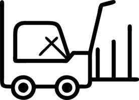 Forklift and a trend projection chart symbolizing trend forecasting in inventory in double exposure with copy space. concept as A forklift blended with a trend p vector