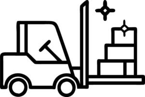 Forklift Operator with Pallet and Loading Dock in Enchanted Warehouse concept as Wide shot of a forklift operator moving a pallet near a loading dock in an encha vector