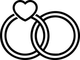Friendship Rings and Heart concept as Friendship rings with a heart symbol and ample copy space representing commitment and love in friendship. in Photo Stock Co vector