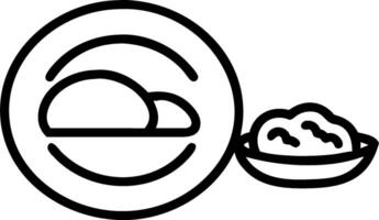 Full plate of food and an empty plate symbolizing abundance and scarcity with ample space for text. concept as A full plate of food and an empty plate representi vector