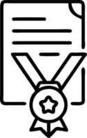 Golden medal and a certificate symbolizing accomplishment and recognition with ample space for text. concept as A golden medal paired with a certificate represen vector