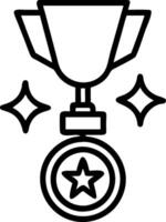Golden Medal with Ribbon and Trophy concept as A golden medal with a ribbon and a trophy set against a whimsical background offering ample space for text or grap vector