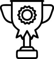 Golden trophy and a rosette symbolizing first place and excellence with ample space for text. concept as A golden trophy accompanied by a rosette representing th vector