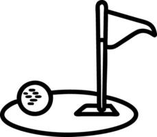 Golf icon with copy space on a blue background concept as A image of a golf icon with ample copy space on a blue background perfect for leisure and outdoo vector
