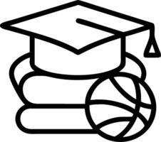 Graduation Cap with Books and Apple concept as A graduation cap with a stack of books and an apple set against a dreamy background offering ample space for text vector