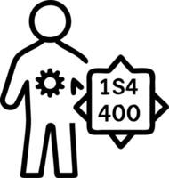 Green Project Manager with Project Plan and Certificate concept as An image of a green project manager with a project plan and ISO14001 certificate set against a vector