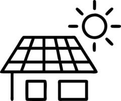 Green roof and a solar panel symbolizing energy efficient buildings with ample space for text. concept as A green roof with a solar panel representing energy eff vector