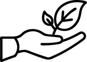 Hand holding a cut leaf in a green field concept as A hand gently holding a cut leaf in a lush green field symbolizing environmental responsibility and sustainab vector