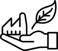 Hand holding a cut leaf in a green field concept as A hand gently holding a cut leaf in a lush green field symbolizing environmental responsibility and sustainab vector