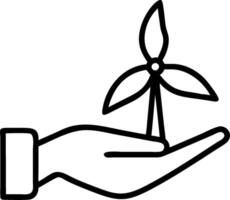 Hand holding a cut leaf in a green field concept as A hand gently holding a cut leaf in a lush green field symbolizing environmental responsibility and sustainab vector