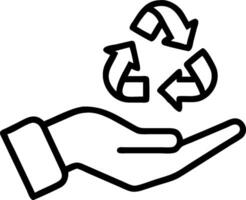 Hand holding a cut leaf in a green field concept as A hand gently holding a cut leaf in a lush green field symbolizing environmental responsibility and sustainab vector