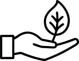 Hand holding a cut leaf in a green field concept as A hand gently holding a cut leaf in a lush green field symbolizing environmental responsibility and sustainab vector
