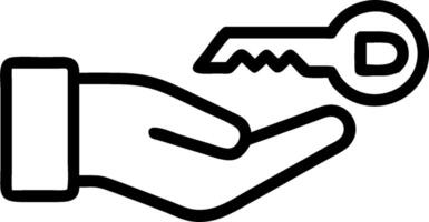Hand Holding Security Key concept as A hand holding a security key against a plain background providing ample space for text or additional elements. in Photo Sto vector