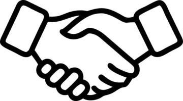 Handshake icon with copy space on a blue background concept as A image of a handshake icon with generous copy space on a blue background ideal for busines vector