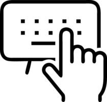 Hand Typing Secure Code on Tablet concept as A hand entering a secure code on a tablet keyboard set against a clean background with room for additional text or d vector