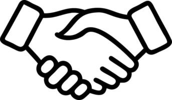 Handshake icon with copy space on a blue background concept as A image of a handshake icon with generous copy space on a blue background ideal for busines vector