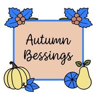 Harvest Table Border with Pie and Cranberries with Grateful Wording concept as A charming border frame featuring a harvest table setting with a pumpkin pie and a vector