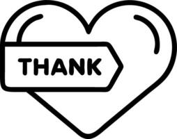 Heart and a thank you card symbolizing heartfelt thanks with ample space for text. concept as A heart icon and a thank you card representing heartfelt thanks wit vector