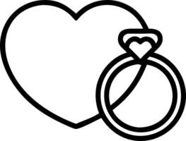 Heart and wedding ring icon with space for text and graphics on a blue background concept as A modern heart and wedding ring icon design featuring space for both vector