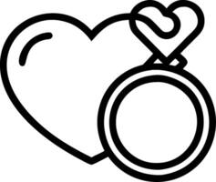 Heart and wedding ring icon with space for text and graphics on a blue background concept as A modern heart and wedding ring icon design featuring space for both vector
