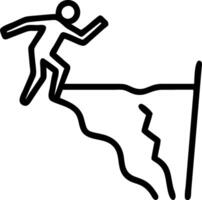 High cliff diver and a shallow wader symbolizing thrill and caution with ample space for text. concept as A high cliff diver and a shallow wader representing thr vector