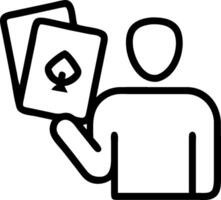 High roller with a VIP card and a stack of chips symbolizing high stakes gambling with ample space for text. concept as A high roller holding a VIP card and a la vector