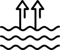 High tide and low tide symbolizing high and low water levels with ample space for text. concept as High tide and low tide representing high and low water levels vector