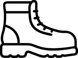 Hiking boots and backpack icon with space for text and icons on a white background concept as A versatile hiking boots and backpack icon featuring space for both vector