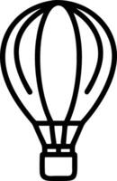 Hot air balloon icon with copy space on a white background concept as A image of a hot air balloon icon with generous copy space on a white background ide vector