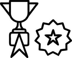 Honor Badge with Medal and Trophy concept as An honor badge with a medal and a trophy set against a whimsical background offering ample space for text or graphic vector