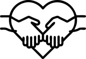 Hugging Hands and Heartbeat Line concept as Hugging hands with a heartbeat line and ample copy space symbolizing the emotional connection and life in a hug. in P vector