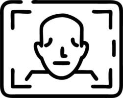 Human Face Scanning for Access concept as A human face scanning for access on a mobile device with ample blank space around for additional text or design element vector
