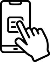 Human Finger Swiping on Finance App concept as Finger swiping on a finance app on a smartphone with blank background. in Photo Stock Concept vector