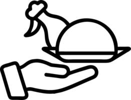 Human hands holding a turkey and cranberries with copy space. concept as Human hands holding a turkey and cranberries symbolizing Thanksgiving feast and festivit vector