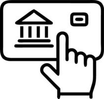 Human Hand with App Interface concept as Human hand pointing at a digital banking app interface on a screen. in Photo Stock Concept vector