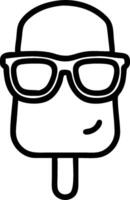 Ice cream and sunglasses icon with copy space for summer presentations concept as A visually appealing ice cream and sunglasses icon with copy space designed to vector