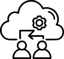 Implementing Cloud Based Disaster Recovery concept as IT managers implement cloud based disaster recovery plans to ensure data continuity and security. in Photo vector