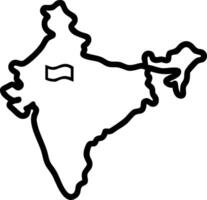India Map and Flag concept as Simplified map of India with a flag overlay providing clear space for copy signifying unity and independence. in Photo Stock Concep vector