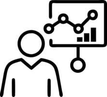 Innovator with Prototype and Data Chart concept as An innovator reviewing a prototype and analyzing a data chart set against a dreamy background offering ample s vector