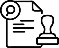 Investigator with Report and Verification Stamp concept as An image of an investigator with a report and verification stamp set against a whimsical background of vector