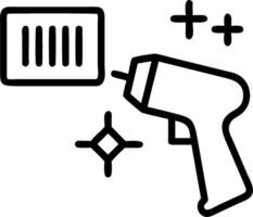 Inventory Clerk with Barcode Scanner and Digital Inventory System in Enchanted Warehouse concept as Long shot of an inventory clerk using a barcode scanner and a vector