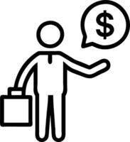 Investor with Briefcase and Growth Graph concept as An investor holding a briefcase and reviewing a growth graph set against a dreamy background offering ample s vector