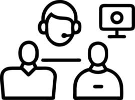 IT specialist managing a hybrid tech support meeting concept as An IT specialist managing a hybrid tech support meeting with staff in the office and remote empha vector