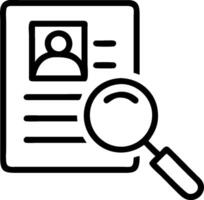 Job application and magnifying glass icon with space for text and icons on a clean background concept as A versatile job application and magnifying glass icon fe vector