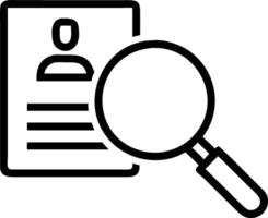Job search and magnifying glass icon with space for text on a professional background concept as A sleek job search and magnifying glass icon design with ample s vector