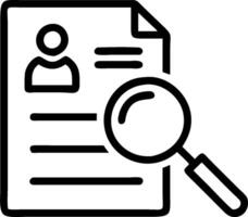 Job application and magnifying glass icon with space for text and icons on a clean background concept as A versatile job application and magnifying glass icon fe vector