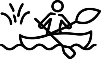 Kayaker with Paddle and Life Jacket on Fantasy River concept as Wide shot of a kayaker with a paddle and life jacket navigating a fantasy river. The scene includ vector