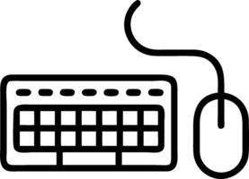 Keyboard and mouse icon with copy space for office presentations concept as A modern keyboard and mouse icon design with generous copy space perfect for enhancin vector
